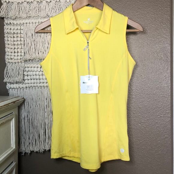 Bette & Court Yellow Sleeveless Performance Top - Picture 2 of 7
